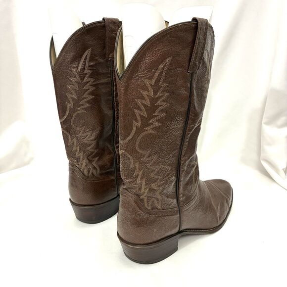Dan Post Men’s Size 12 EW Brown Leather Round Toe Pull On Western Boots P2555 - Picture 6 of 14